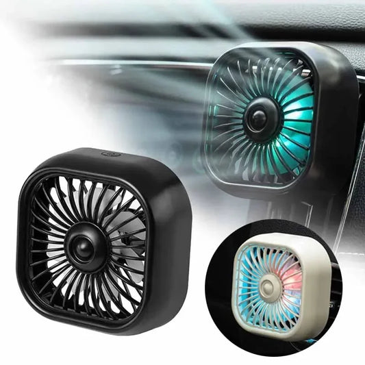 Low noise LED car interior mini fan
